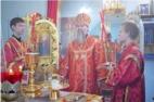 В Неделю о самаряныне Архипастырь совершил Божественную литургию в храме Покрова Пресвятой Богородицы с. Напольные Котяки Канашского округа